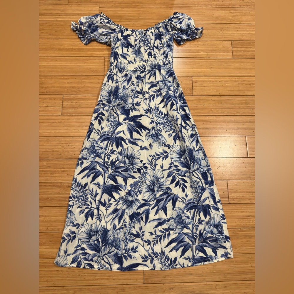H&M Blue Floral Patterned Dress